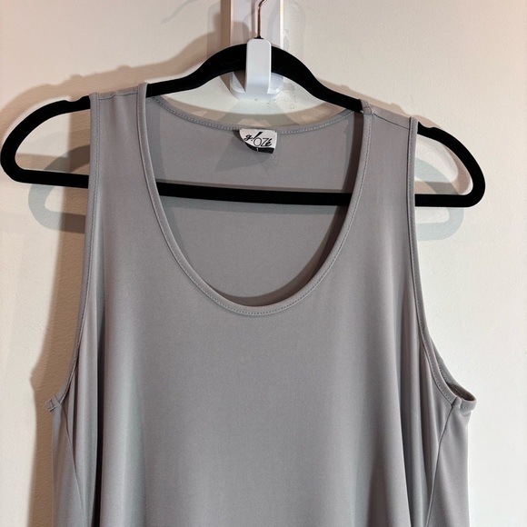 G!OZÉ Sz 1 Jersey Knit Sleeveless Slinky Lagenlook Parachute Style Maxi Dress - Picture 3 of 11